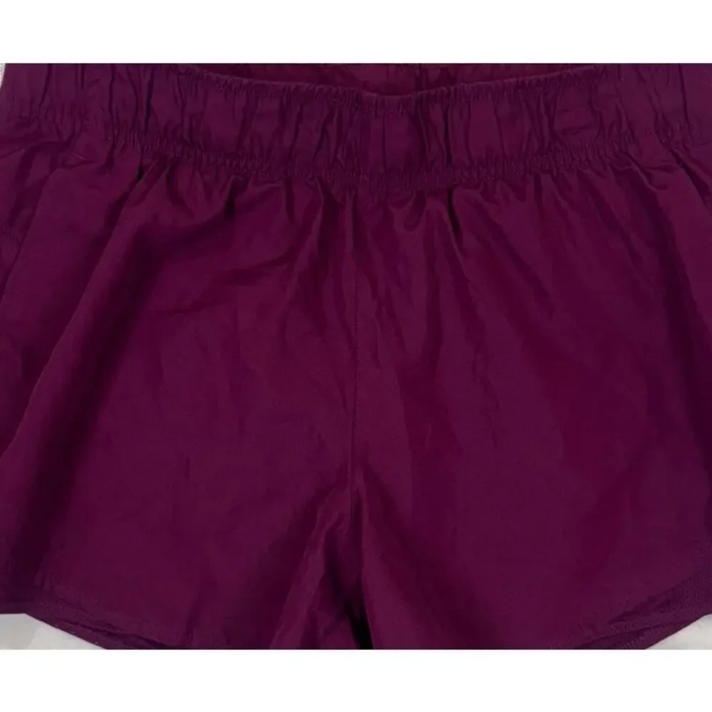 Athletic Womens Size 12-14 Large Maroon Shorts Running with Liner - Picture 2 of 7